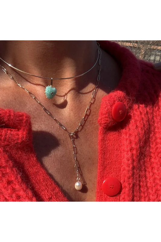 Lea Pearl Lariat Necklace