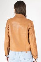 Lefei Leather Jacket Camel