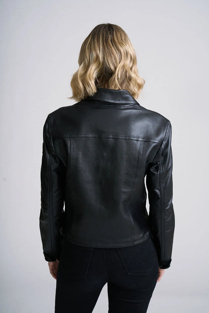 Lefei Leather Jacket Black
