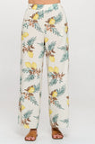 Lemon Print Wide Leg Pant