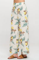 Lemon Print Wide Leg Pant