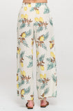 Lemon Print Wide Leg Pant