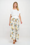 Lemon Print Wide Leg Pant