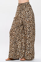 Leopard Print Wide Leg Pants