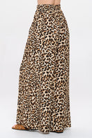 Leopard Print Wide Leg Pants