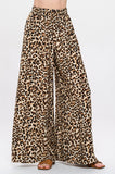 Leopard Print Wide Leg Pants