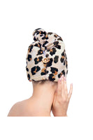 Leopard Microfiber Hair Towel
