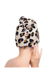 Leopard Microfiber Hair Towel