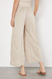 Linen Blend Cropped Palazzo Trousers