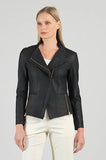 Faux Liquid Leather Jacket