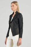 Faux Liquid Leather Jacket