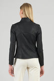 Faux Liquid Leather Jacket