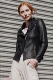 Faux Liquid Leather Jacket