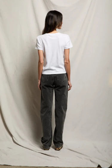 Lisa Fitted Tee White