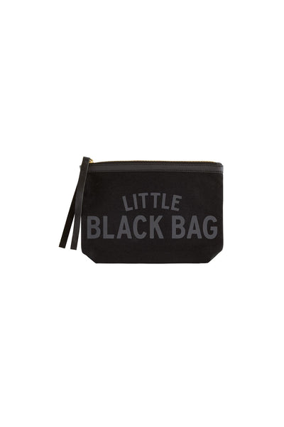 Little Black Bag Black Canvas Pouch