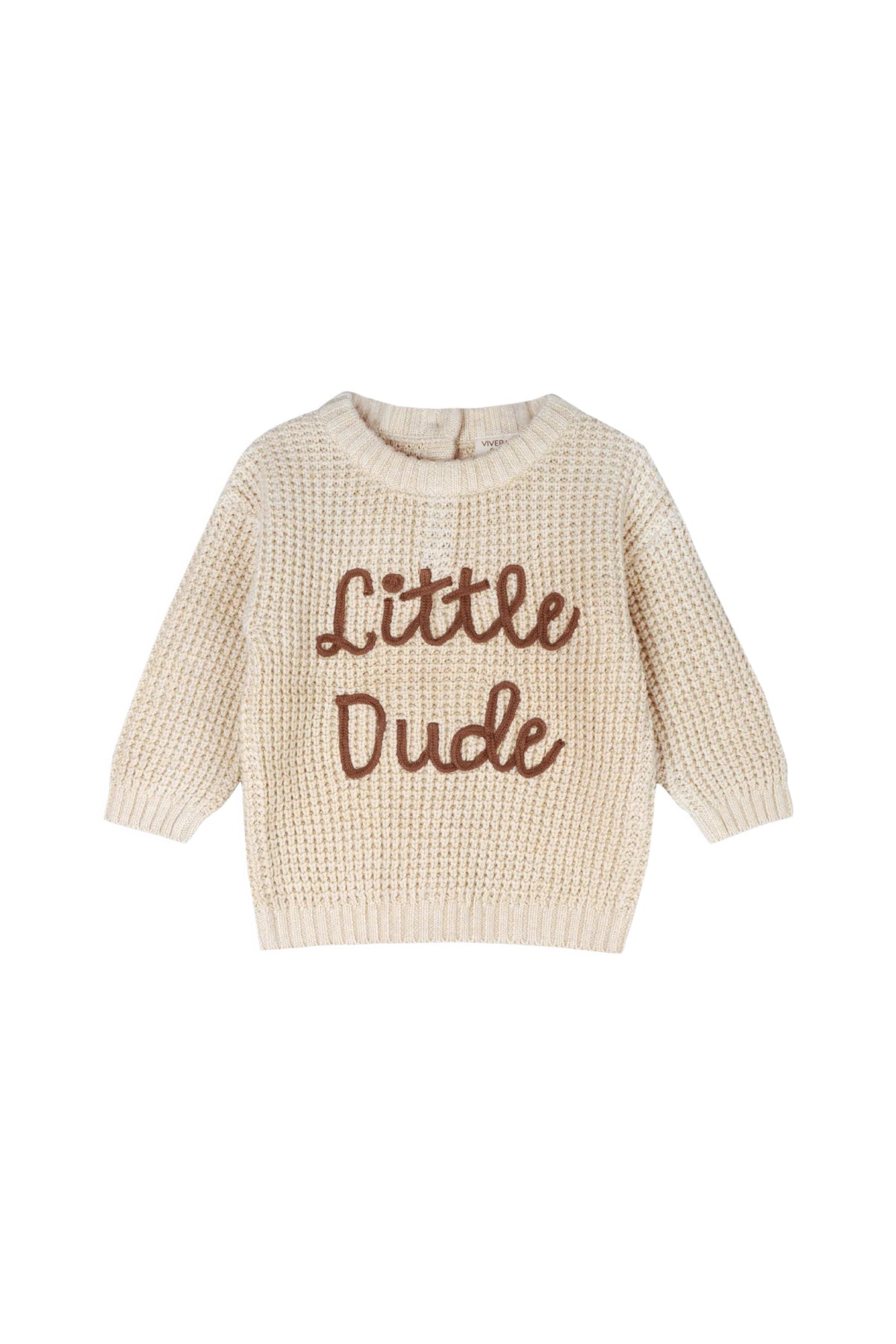 Little Dude Embroidered Baby Sweater