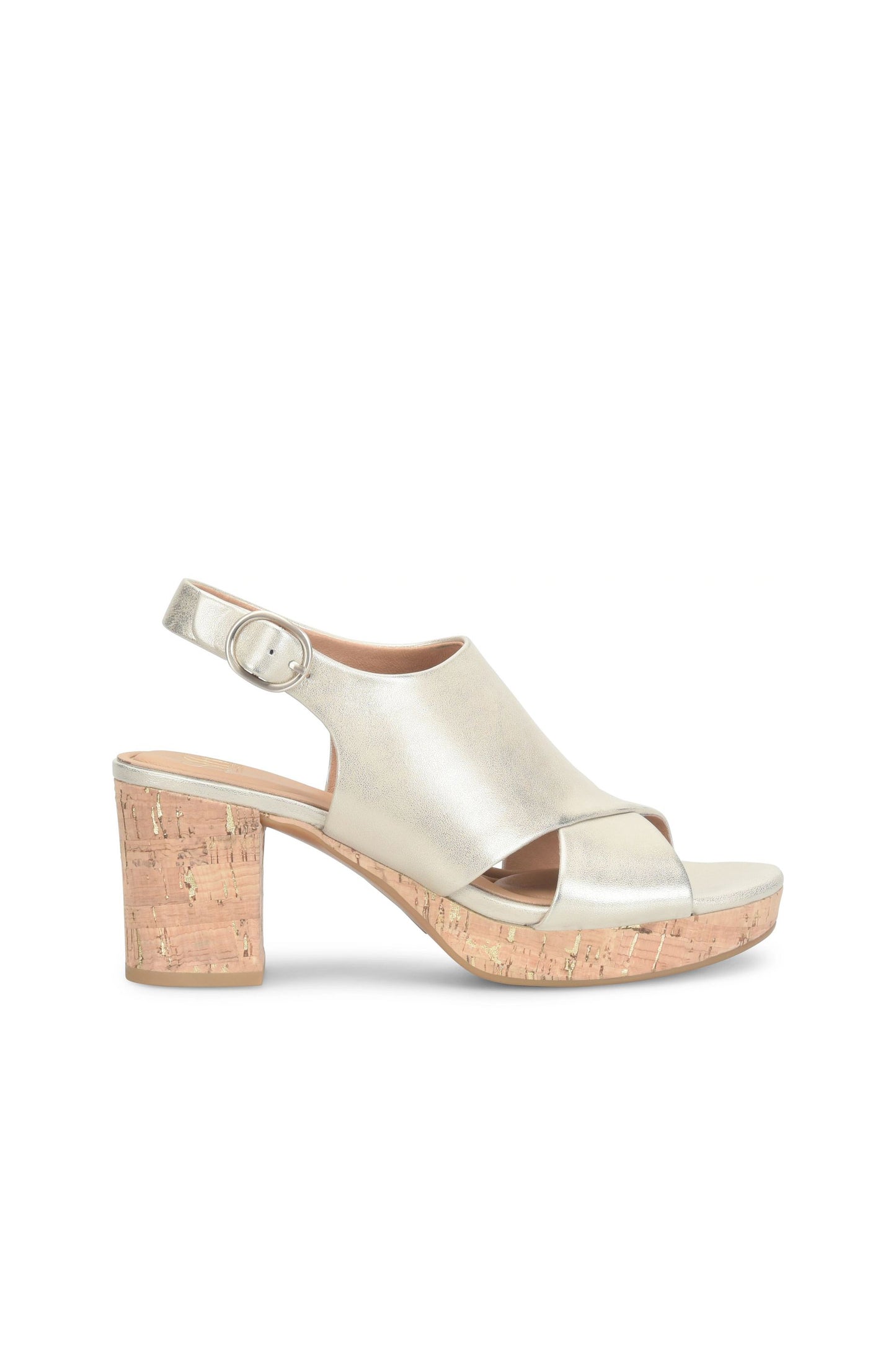 Liv Platform Slingback Platino Metallic