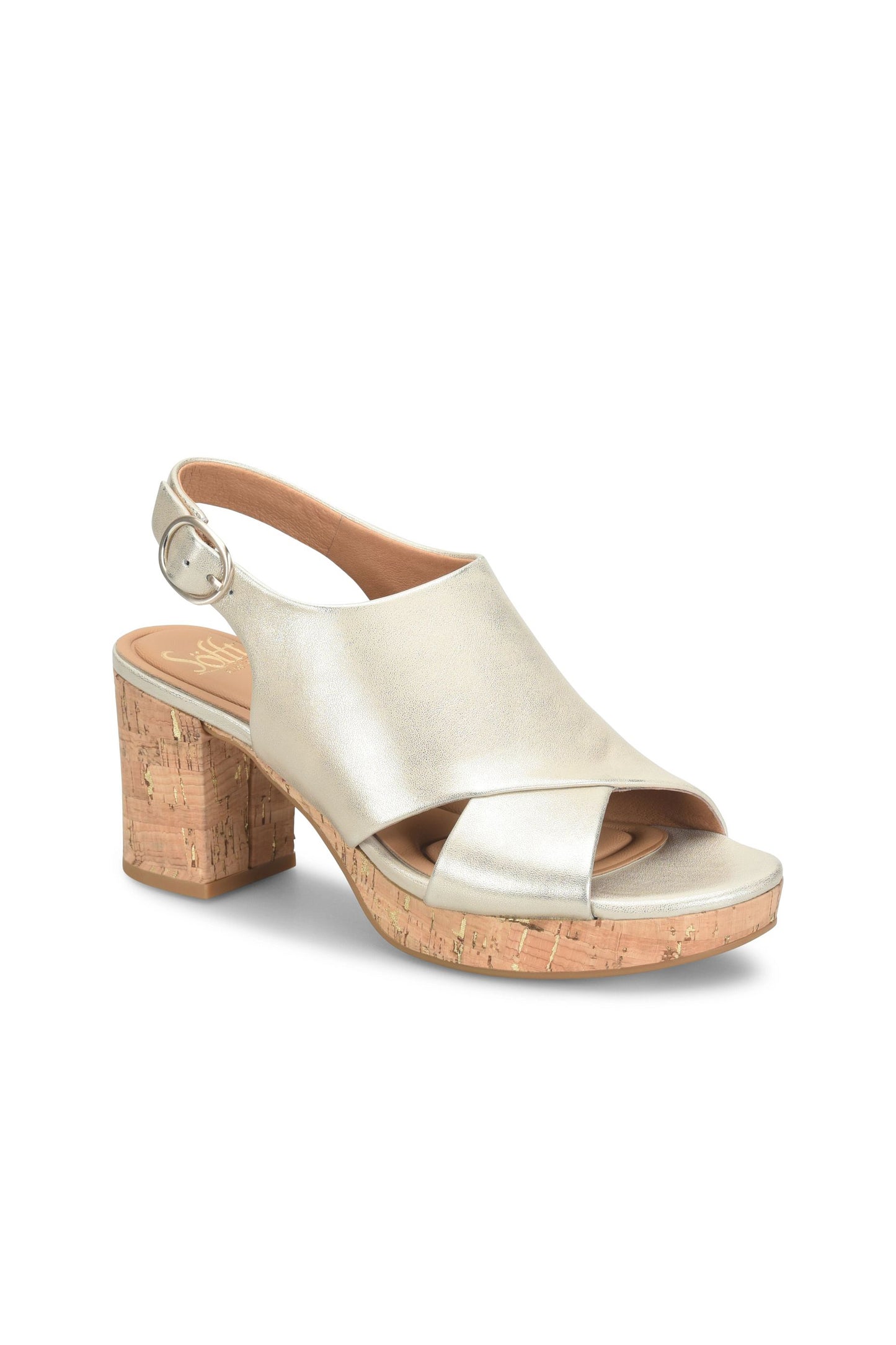 Liv Platform Slingback Platino Metallic