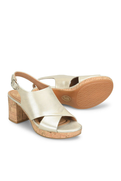 Liv Platform Slingback Platino Metallic