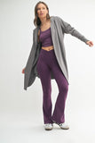 Longline Open Hoodie New Pewter