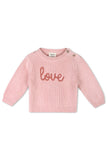 Love Embroidered Chunky Baby Sweater