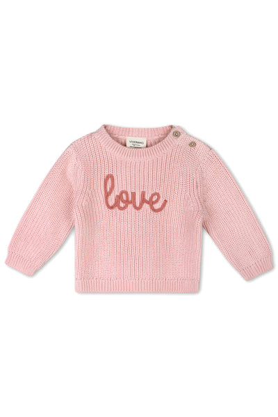 Love Embroidered Chunky Baby Sweater
