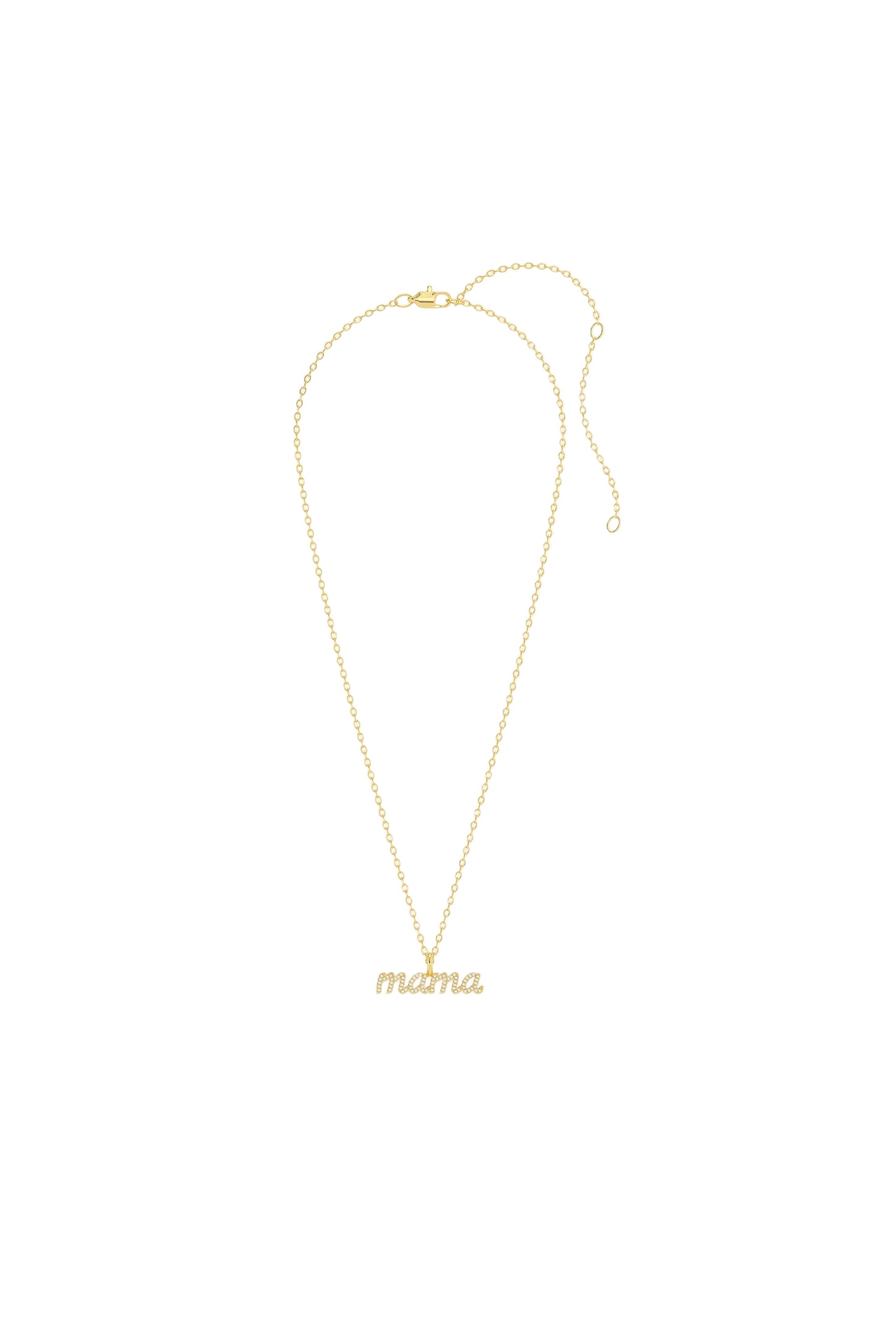 Love You Mama Pendant Necklace Gold