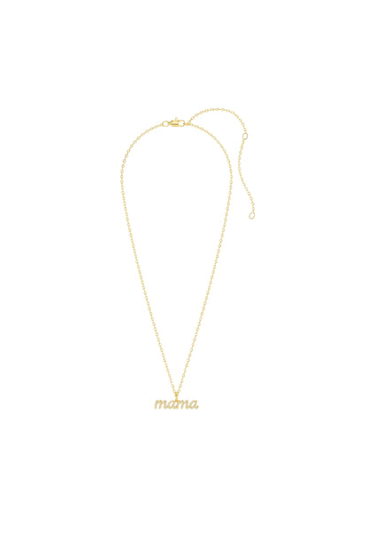 Love You Mama Pendant Necklace Gold