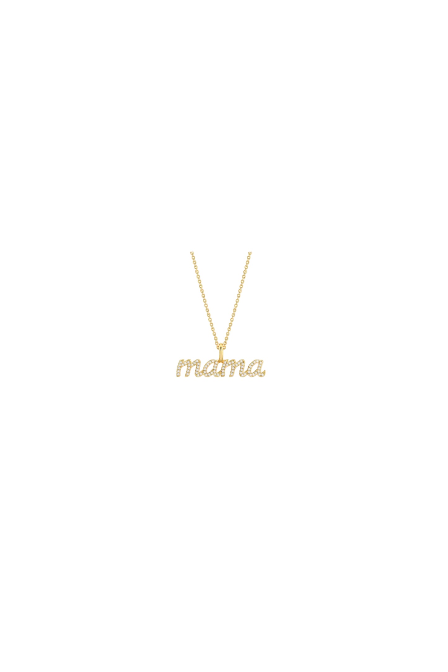 Love You Mama Pendant Necklace Gold