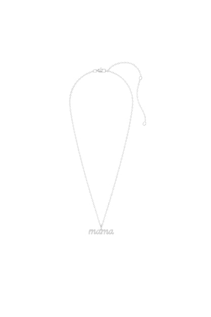 Love You Mama Pendant Necklace Silver
