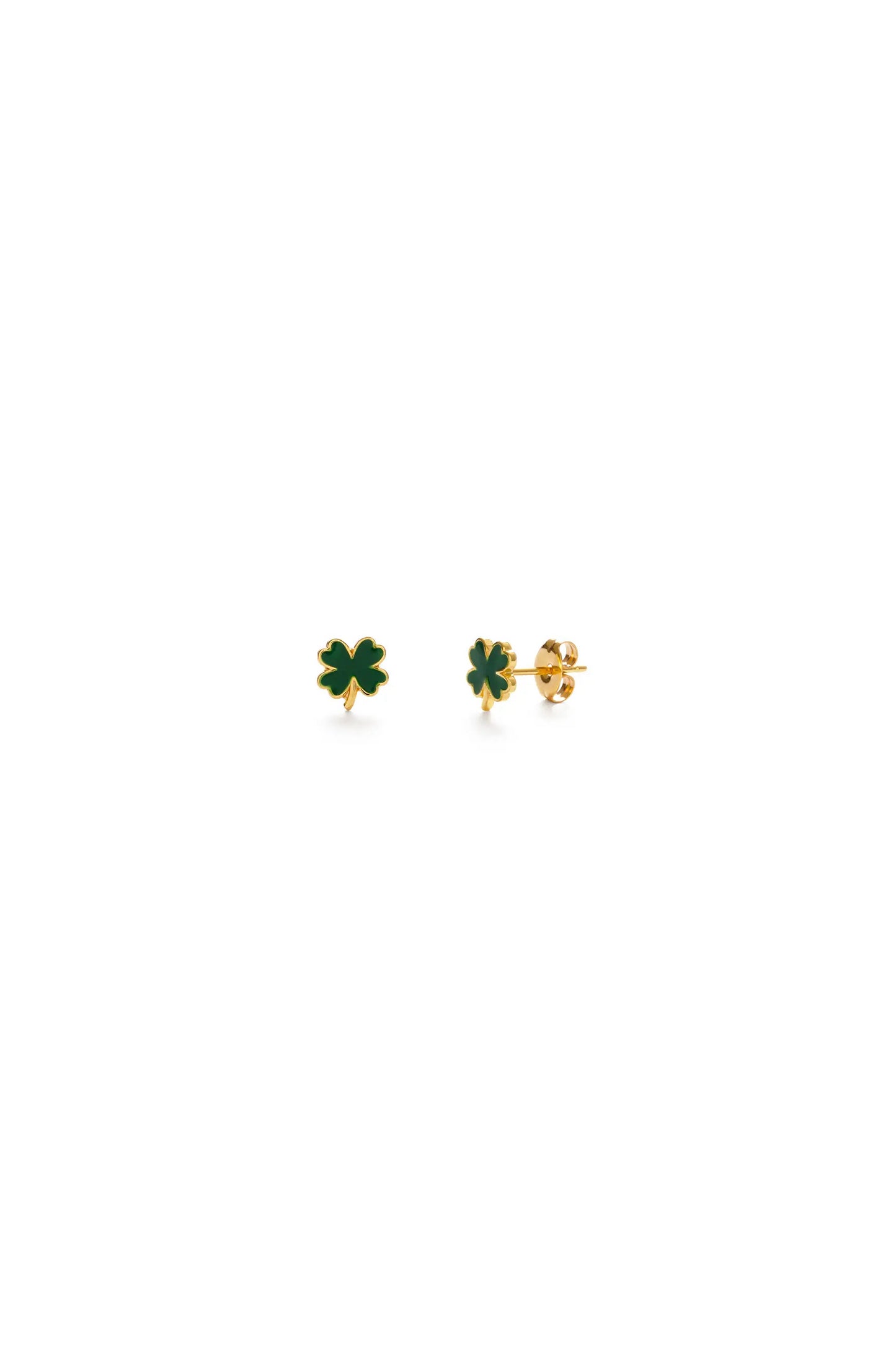 Lucky 4 Leaf Clover Studs