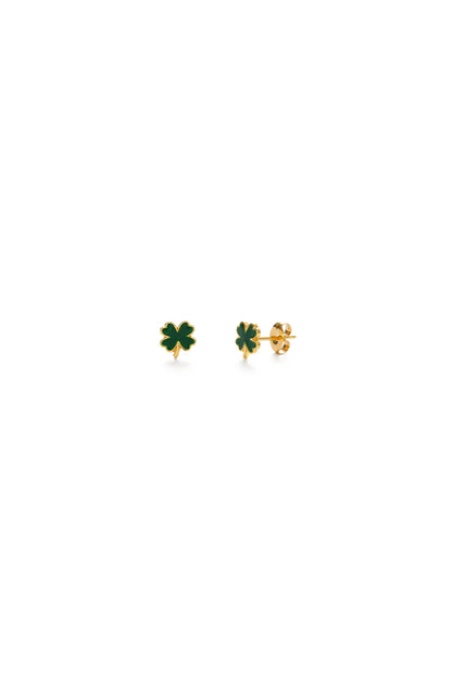 Lucky 4 Leaf Clover Studs