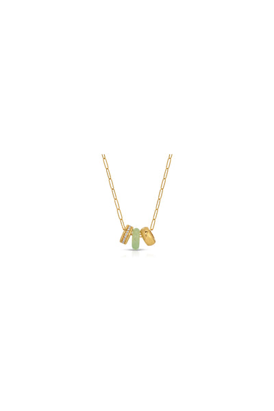 Lux Verde Charm Spacer Set Necklace