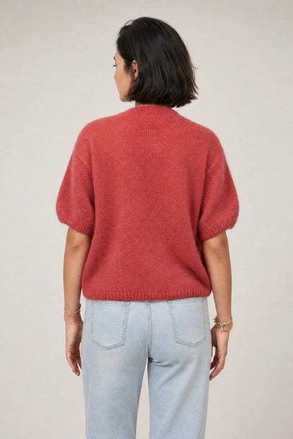 Mohair Crew Neck with Rhinstone Detail