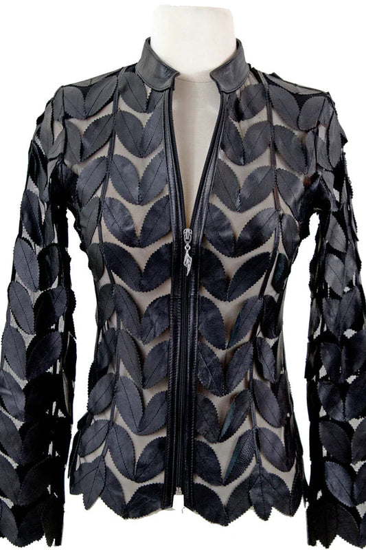 Leather Leaf Black Jacket