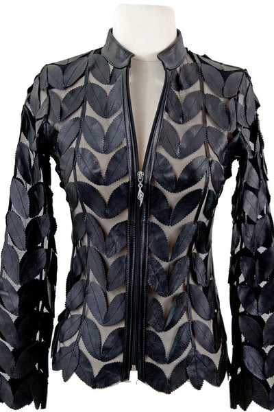 Leather Leaf Black Jacket