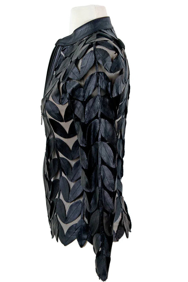 Leather Leaf Black Jacket