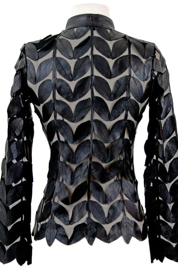 Leather Leaf Black Jacket