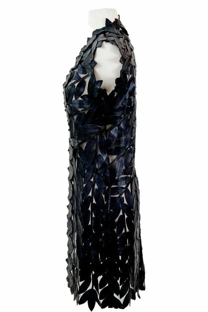 Midi Leather Leaf Vest