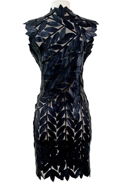 Midi Leather Leaf Vest