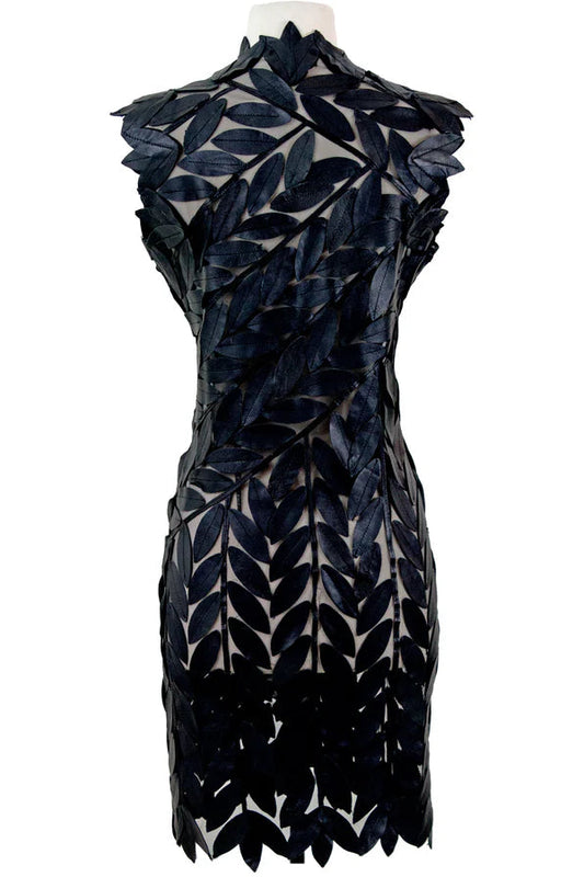 Midi Leather Leaf Vest