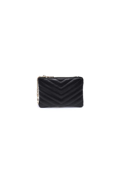 Mackenzie Quilted Chevron Wallet Black