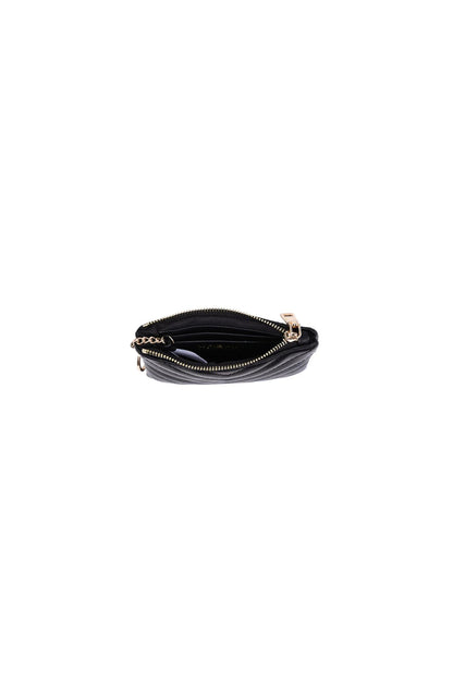 Mackenzie Quilted Chevron Wallet Black
