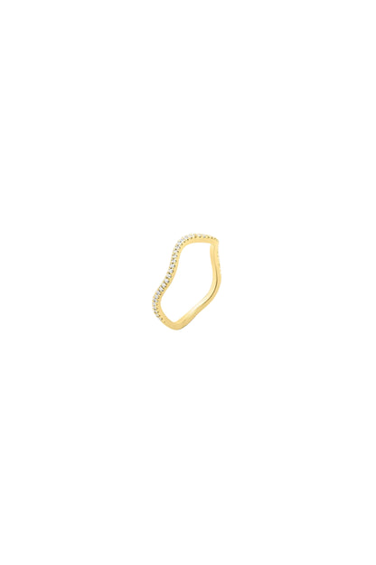 Make Waves Stackable Ring Gold