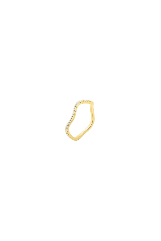 Make Waves Stackable Ring Gold