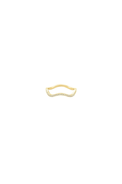 Make Waves Stackable Ring Gold