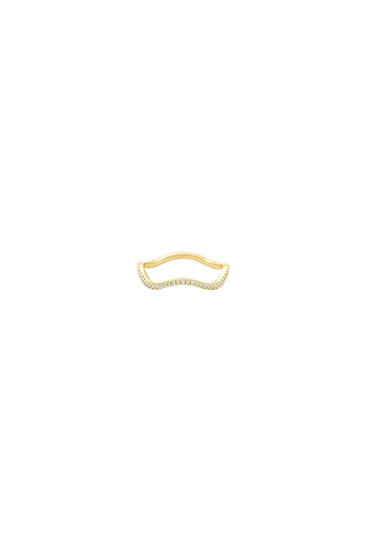 Make Waves Stackable Ring Gold