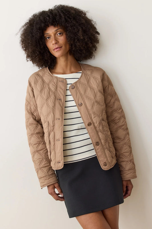 Marina Quilted Liner Jacket Caramel