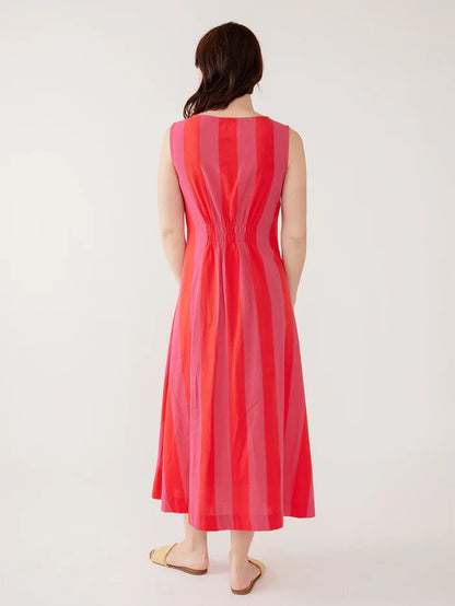 Artsy Traveler Sleeveless Midi Dress