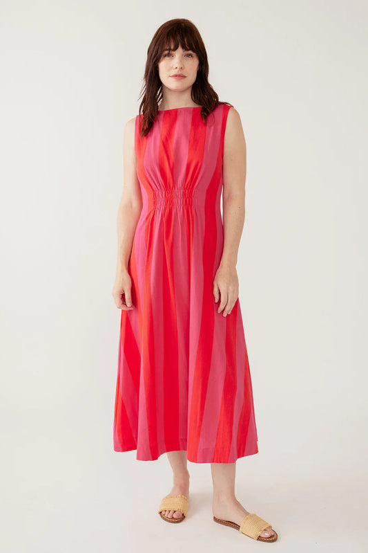 Artsy Traveler Sleeveless Midi Dress